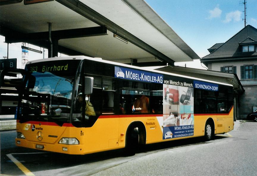 (109'605) - Voegtlin-Meyer, Brugg - Nr. 96/AG 100'556 - Mercedes am 20. Juli 2008 beim Bahnhof Brugg