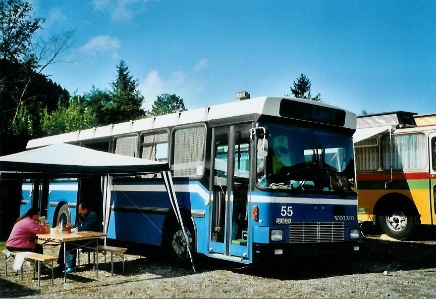 (110'220) - Stadelmann, Emmenbrcke - Nr. 55/LU 86'339 - Volvo/Hess (ex VBL Luzern Nr. 55) am 16. August 2008 in Goldingen, Atzmnnig