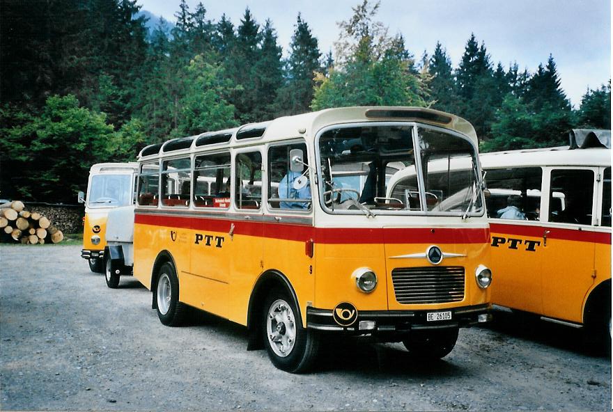 (111'102) - Schmid, Thrishaus - Nr. 9/BE 26'105 - Saurer/R&J (ex Geiger, Adelboden Nr. 9) am 27. September 2008 in Kiental, Loosplattenalp