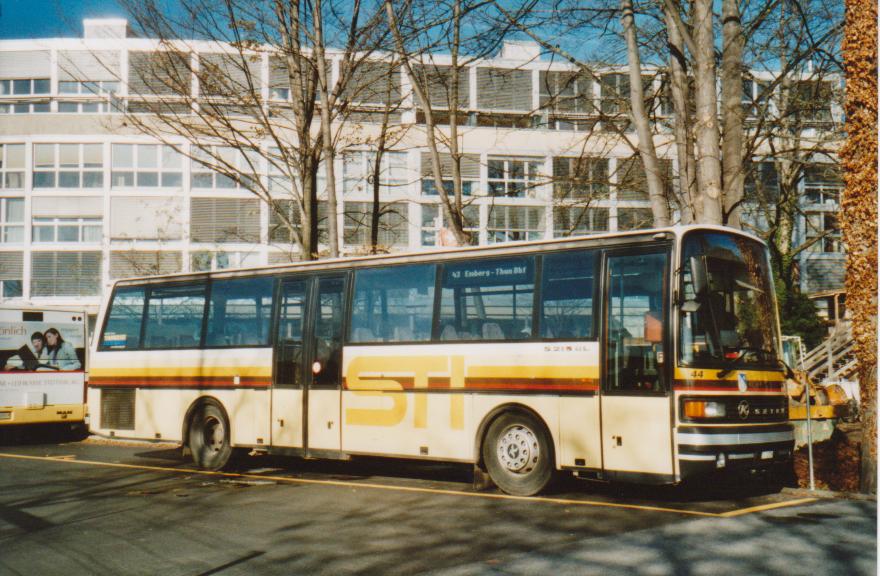 (112'222) - STI Thun - Nr. 44/BE 26'729 - Setra (ex AGS Sigriswil) am 27. November 2008 bei der Schifflndte Thun