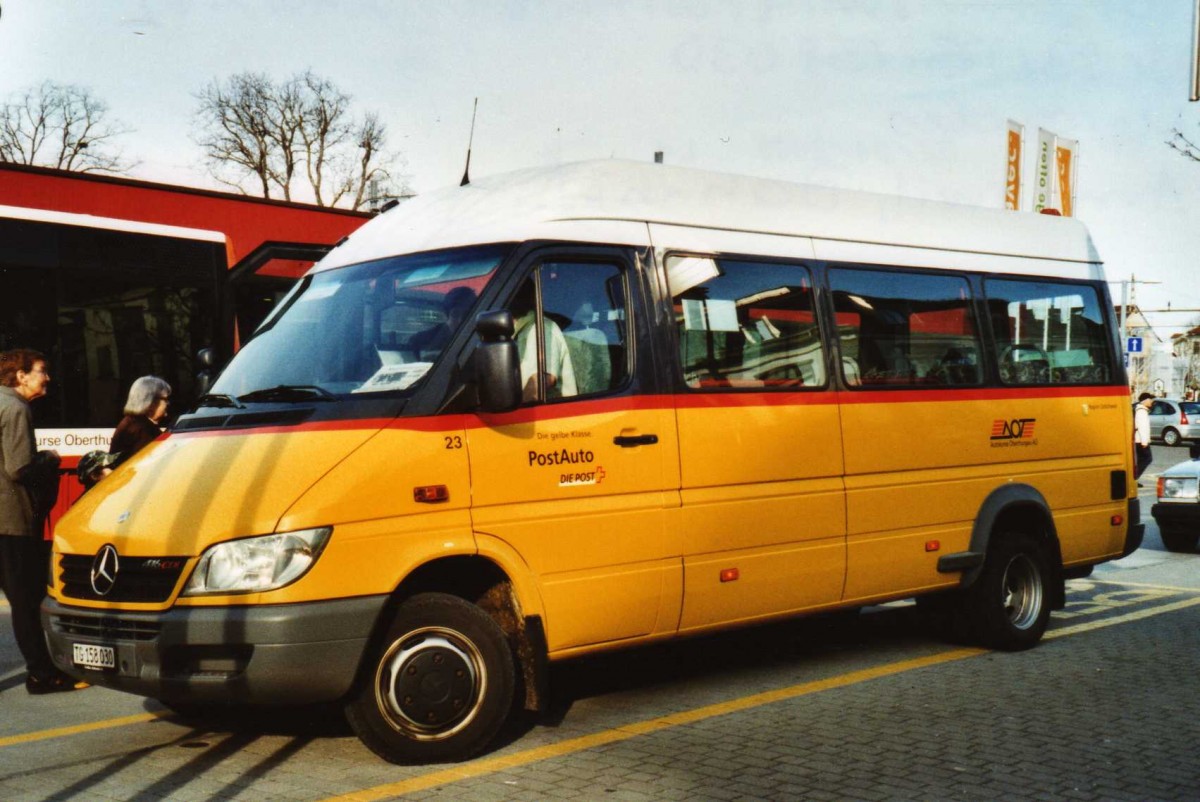 (115'507) - AOT Amriswil - Nr. 23/TG 158'030 - Mercedes am 18. Mrz 2009 beim Bahnhof Amriswil