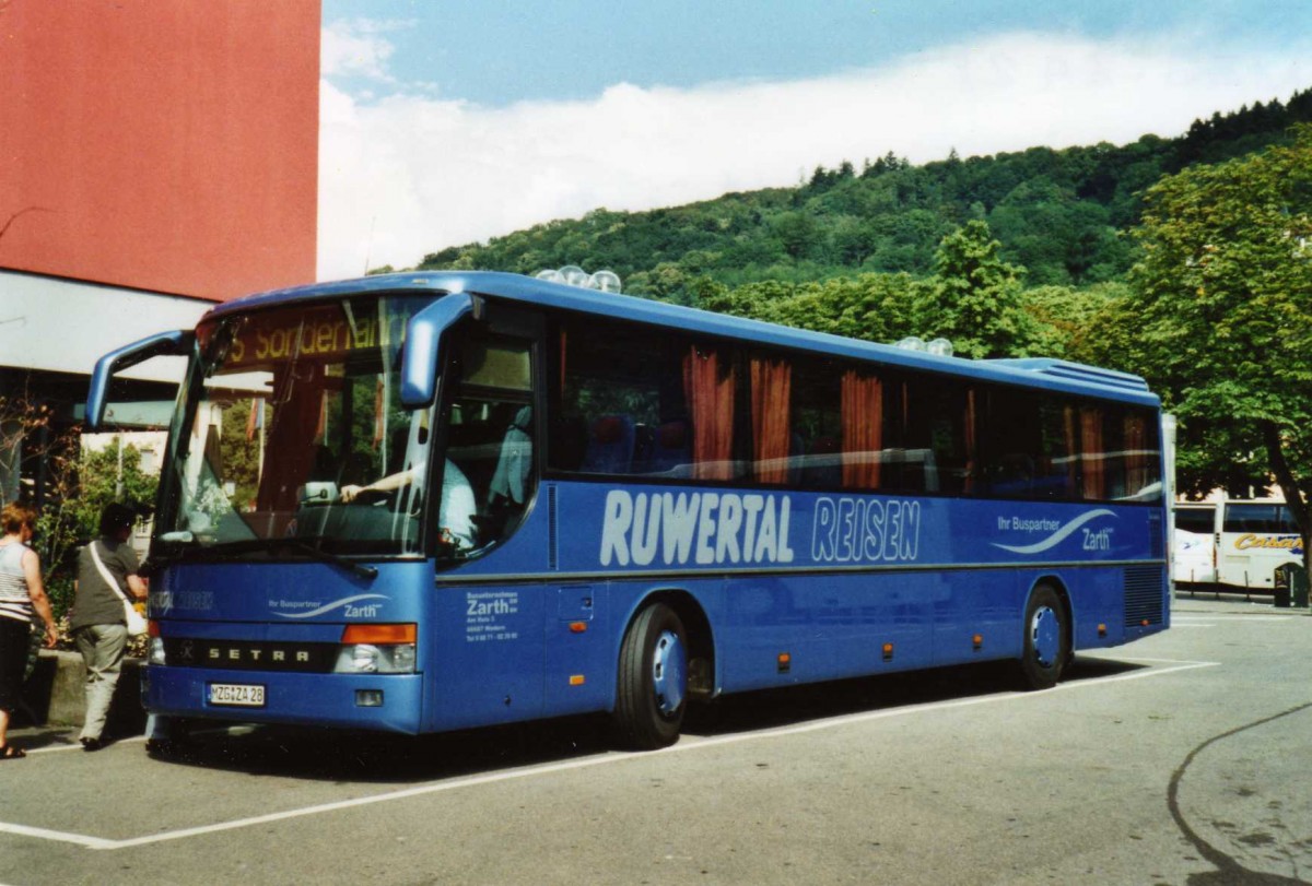 (117'930) - Zarth, Wedern - MZG-ZA 28 - Setra am 4. Juli 2009 in Freiburg, Karlsplatz