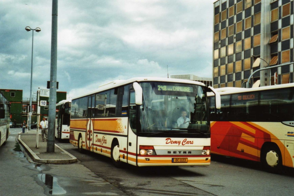 (118'807) - Demy Cars, Keispelt - DC 1123 - Setra am 8. Juli 2009 beim Bahnhof Luxembourg