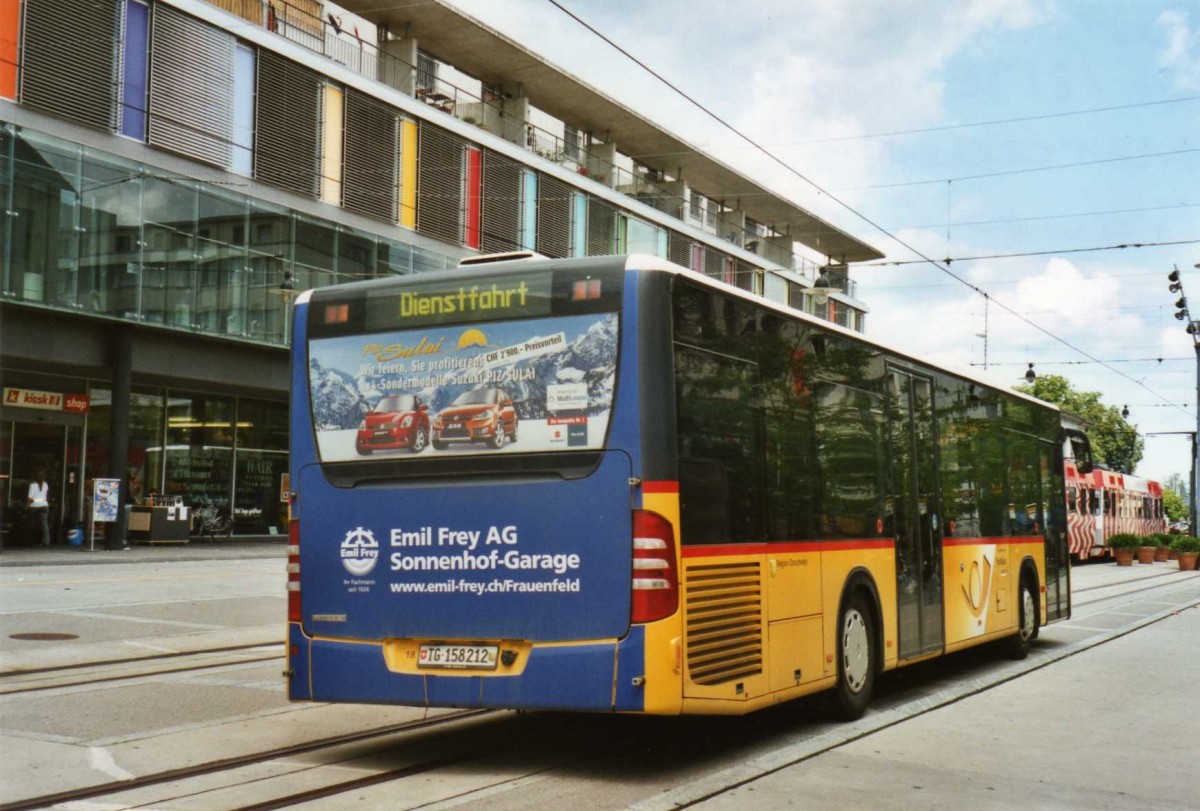 (119'001) - PostAuto Ostschweiz - Nr. 18/TG 158'212 - Mercedes am 10. Juli 2009 beim Bahnhof Frauenfeld