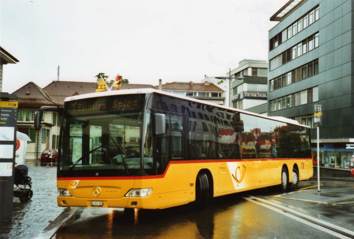 (119'404) - PostAuto Bern - BE 653'388 - Mercedes am 3. August 2009 beim Bahnhof Thun