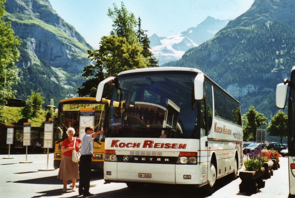 (120'328) - Koch, Giswil - OW 10'084 - Setra am 23. August 2009 beim Bahnhof Grindelwald