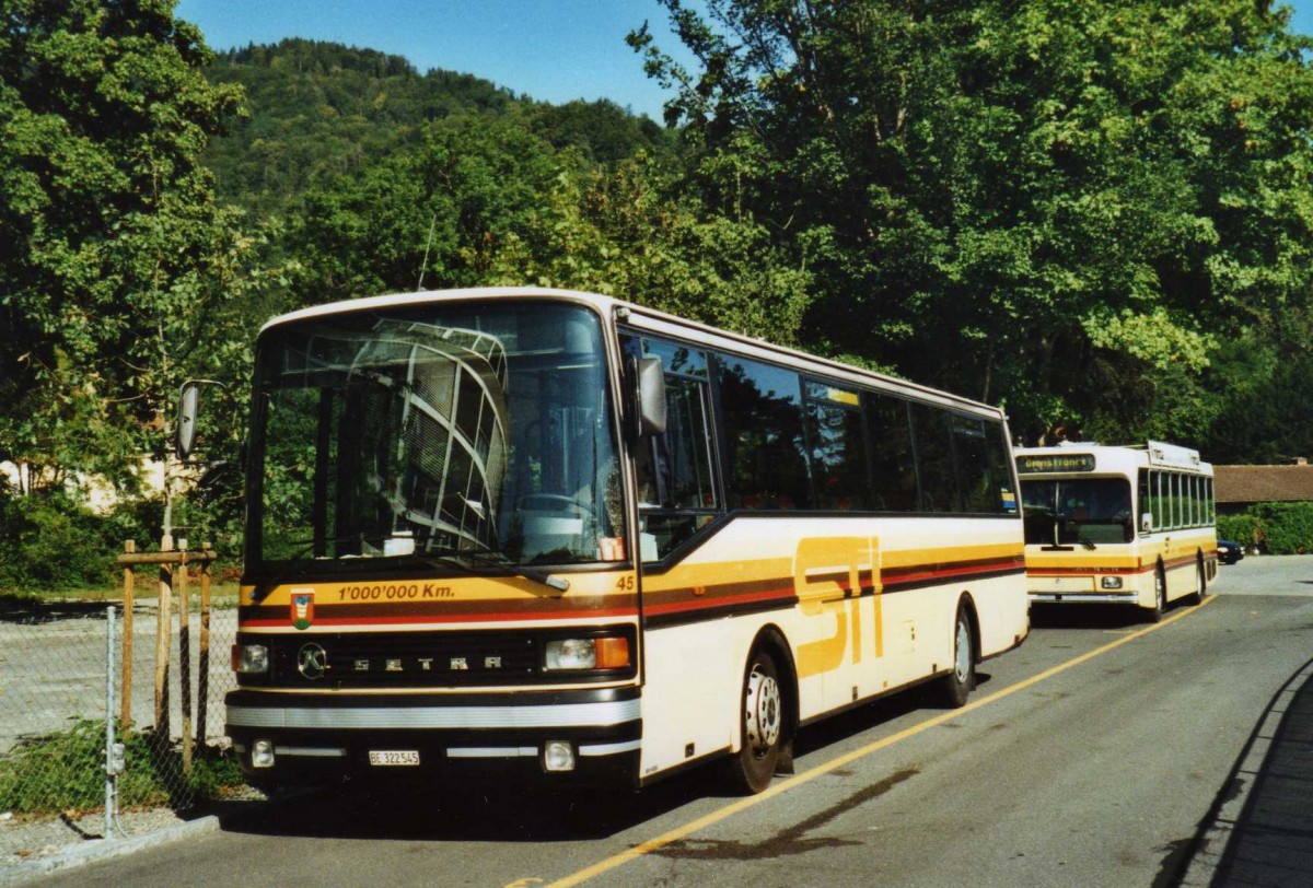 (120'818) - STI Thun - Nr. 45/BE 322'545 - Setra (ex AGS Sigriswil Nr. 3) am 31. August 2009 bei der Schifflndte Thun