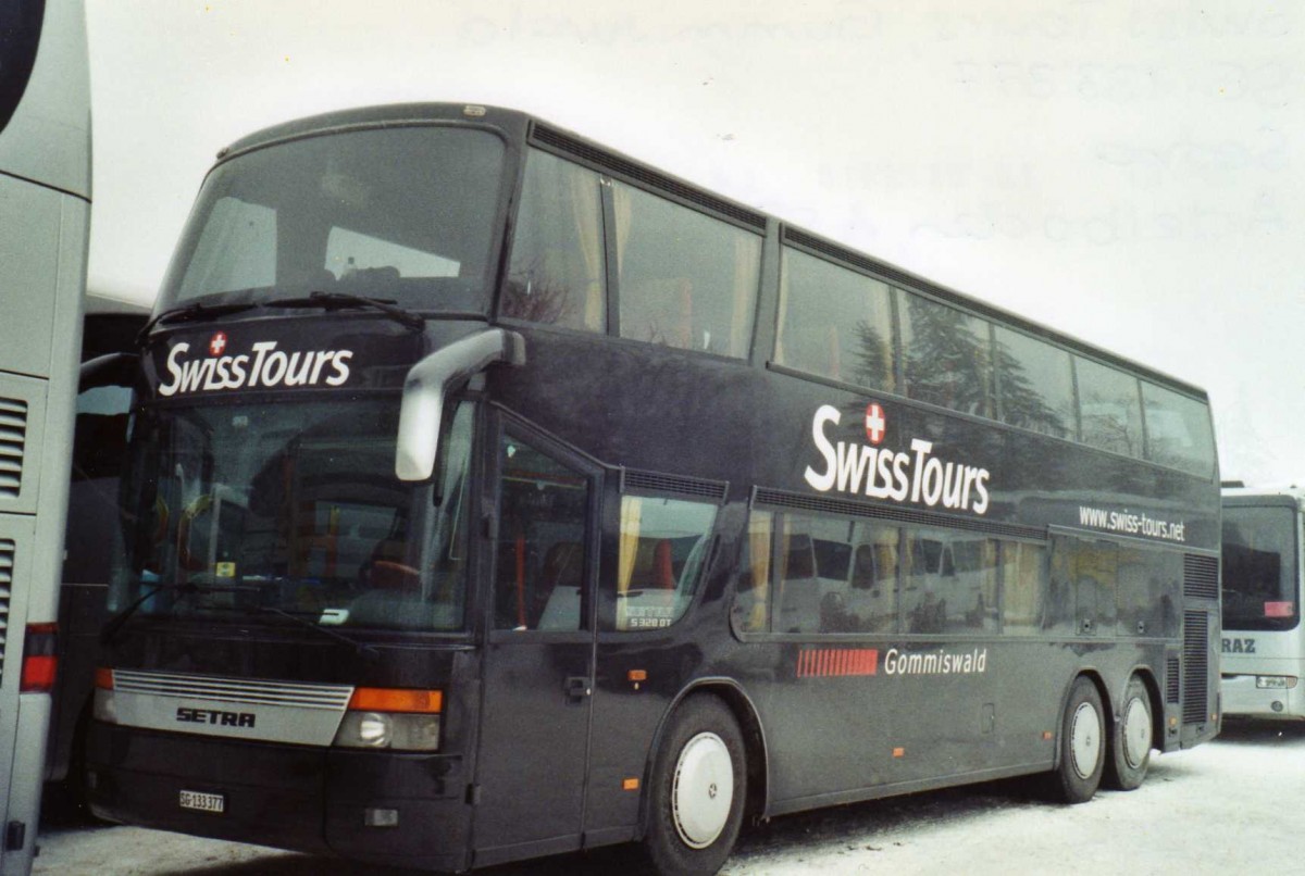 (123'804) - Swiss Tours, Gommiswald - SG 133'377 - Setra am 9. Januar 2010 in Adelboden, ASB