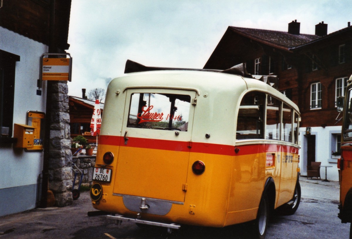 (126'709) - Schmid, Thrishaus - Nr. 3/BE 26'760 - Saurer/Gangloff (ex Geiger, Adelboden Nr. 3) am 29. Mai 2010 auf der Griesalp