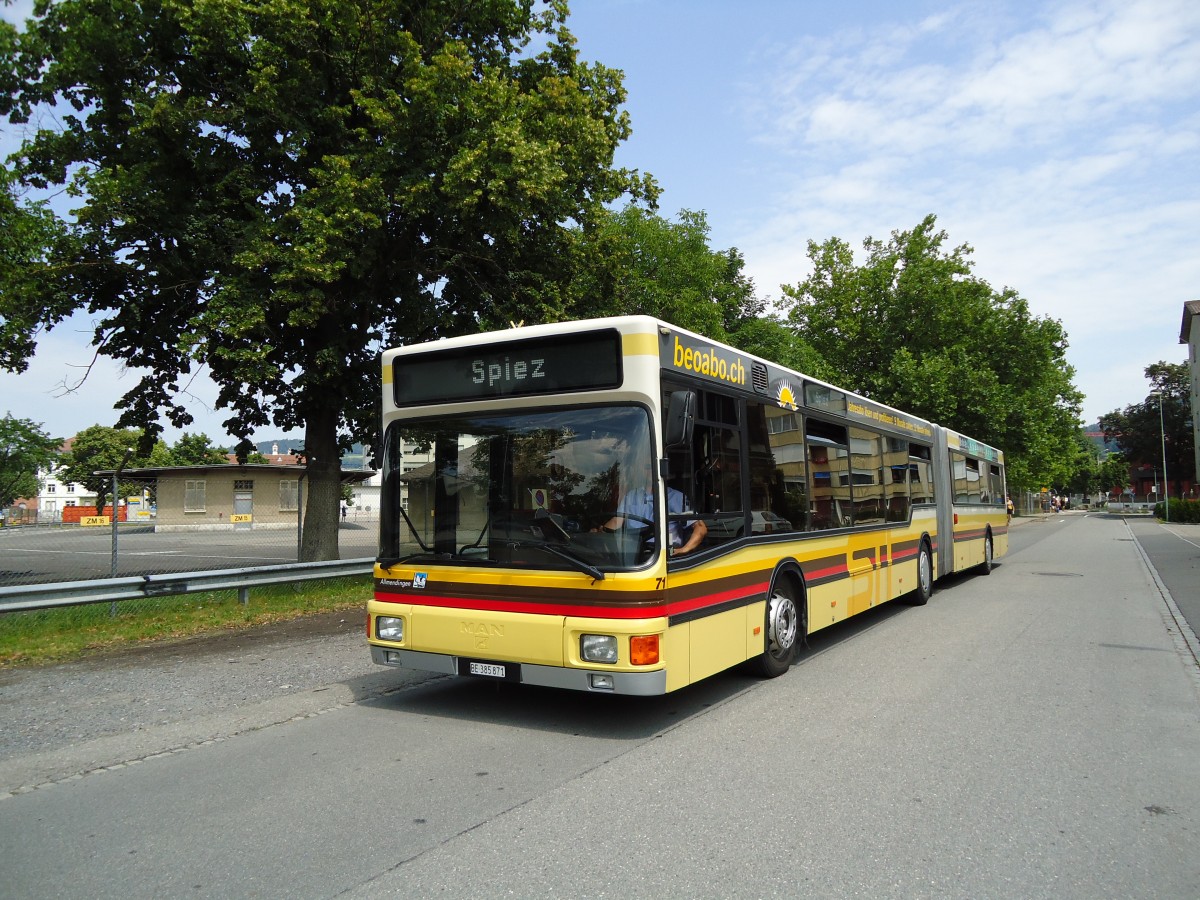 (127'950) - STI Thun - Nr. 71/BE 385'871 - MAN am 11. Juli 2010 in Thun, Rtlistrasse