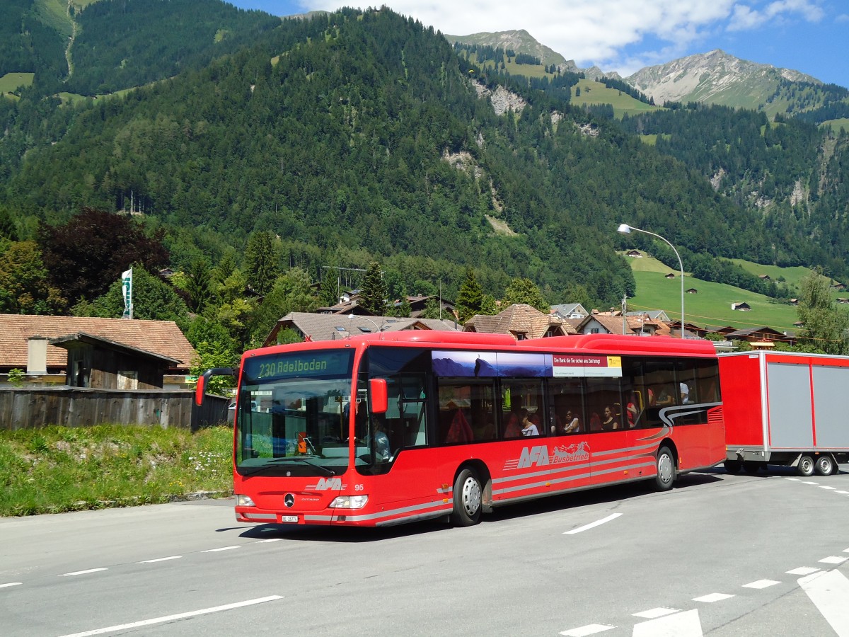 (128'165) - AFA Adelboden - Nr. 95/BE 26'774 - Mercedes am 1. August 2010 beim Bahnhof Frutigen