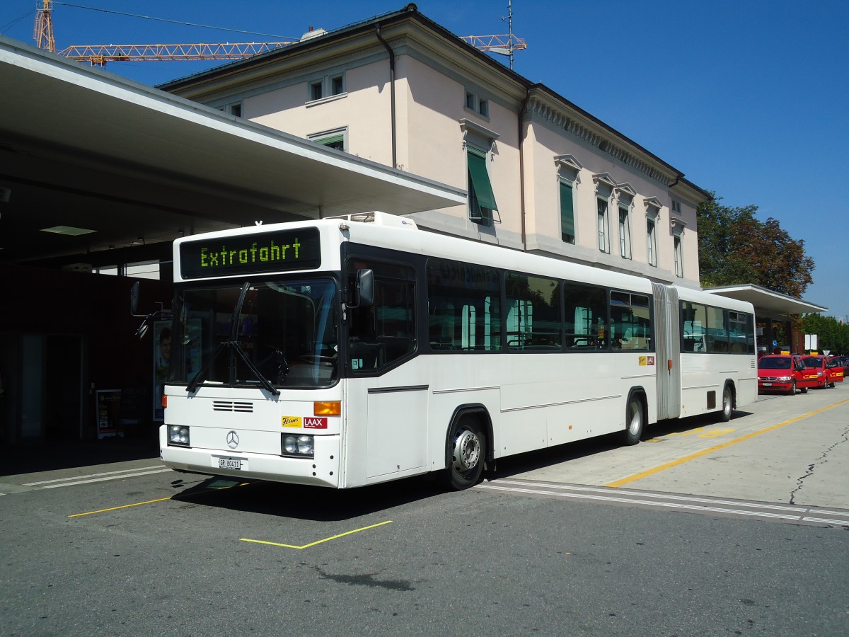 (129'051) - Stuppan, Flims - GR 80'411 - Mercedes/Hess (ex BOGG Wangen b.O. Nr. 39; ex SOO Olten Nr. 39) am 22. August 2010 beim Bahnhof Frauenfeld