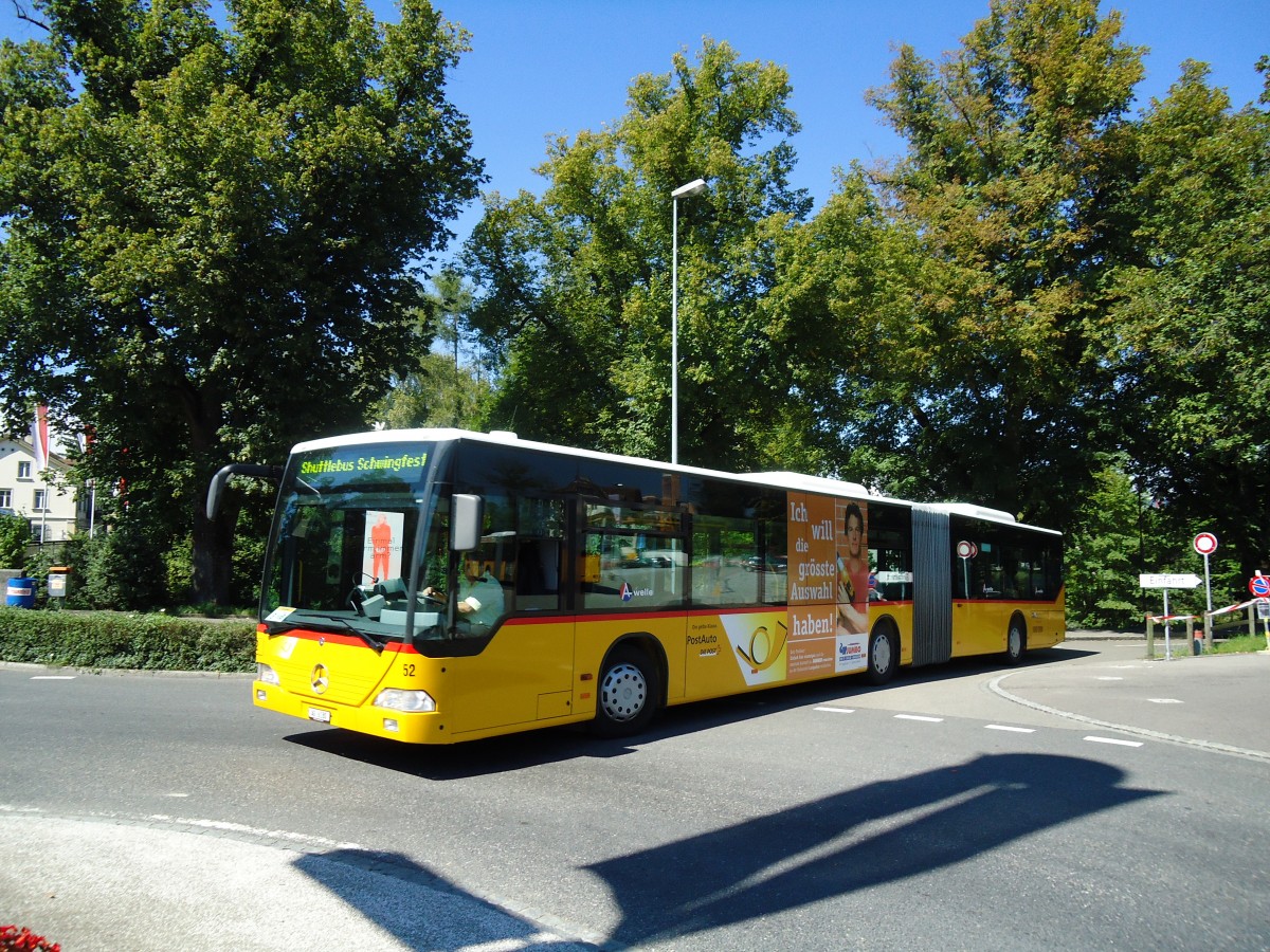 (129'078) - Steffen, Remetschwil - Nr. 52/AG 6180 - Mercedes am 22. August 2010 beim Bahnhof Frauenfeld