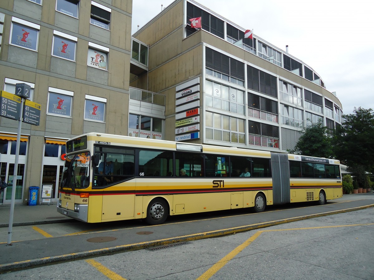 (129'596) - STI Thun - Nr. 66/BE 371'366 - Mercedes am 8. September 2010 beim Bahnhof Thun