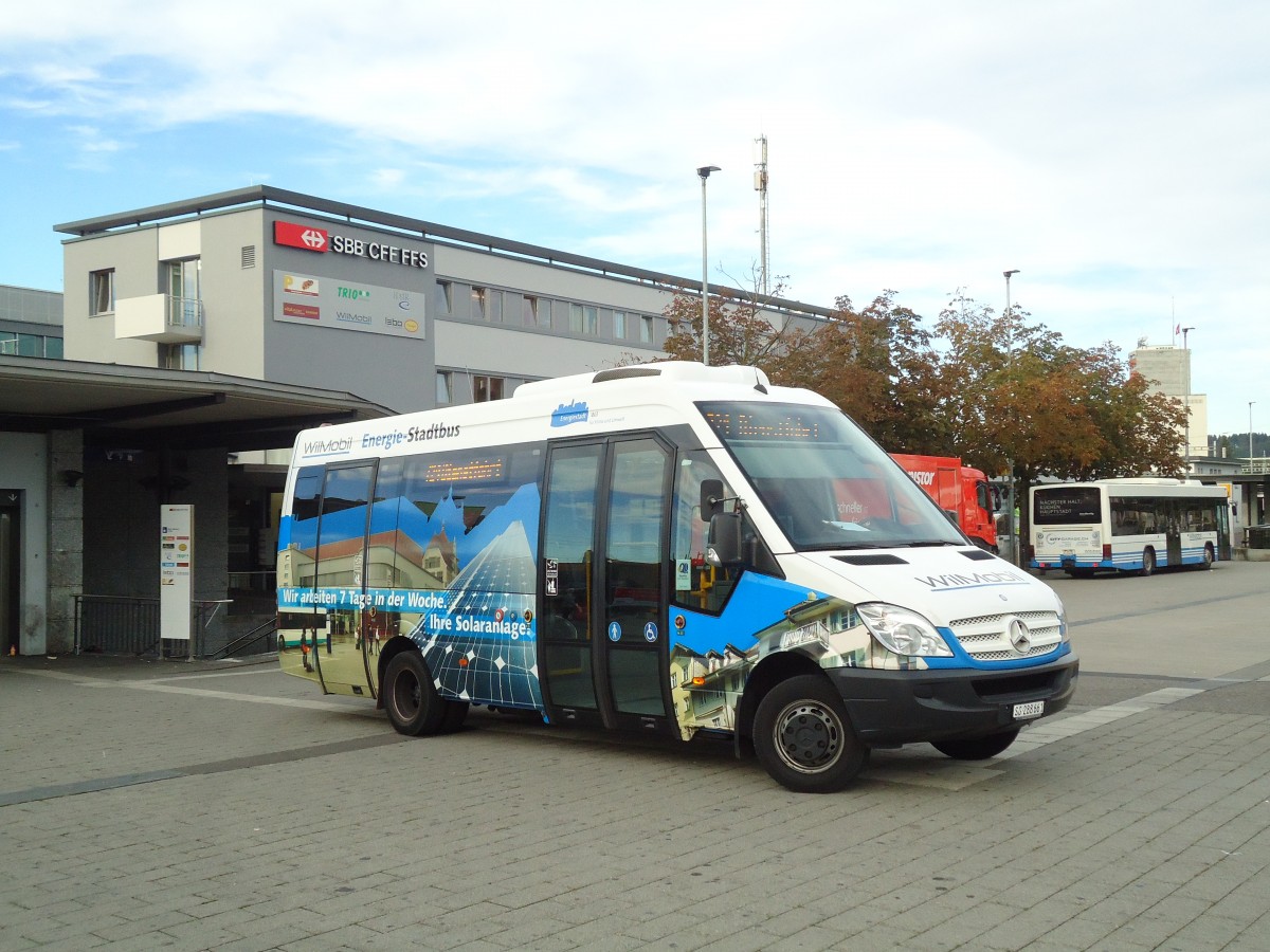 (129'694) - WilMobil, Wil - Nr. 208/SG 288'661 - Mercedes am 15. September 2010 beim Bahnhof Wil