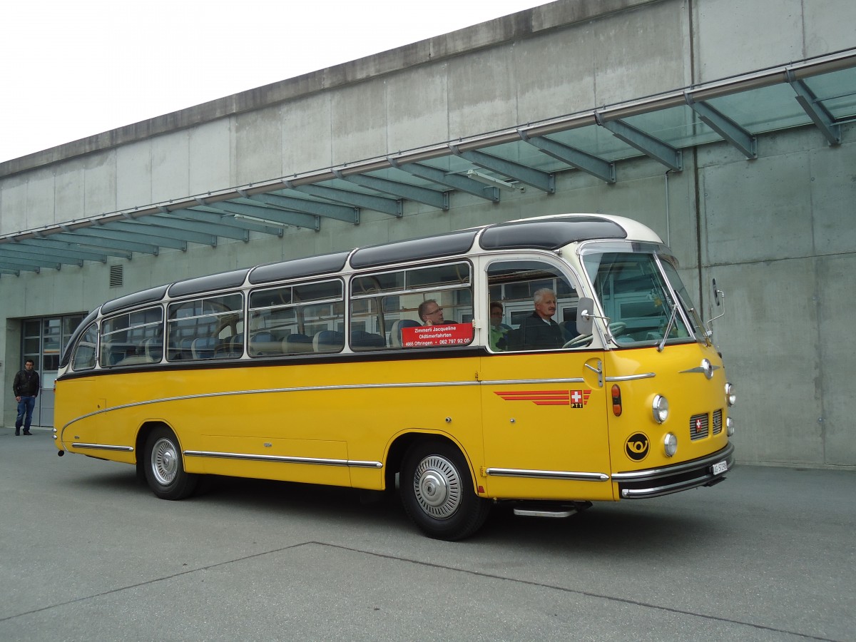 (130'047) - Zimmerli J., Oftringen - AG 57'298 - Berna/Tscher (ex Stutz, Oberlunkhofen; ex Leu, Schongau; ex Wicki, Bremgarten; ex P 22'054) am 18. September 2010 in Breil, Militranlage