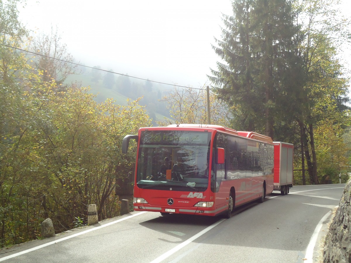 (130'334) - AFA Adelboden - Nr. 27/BE 26'773 - Mercedes am 11. Oktober 2010 in Achseten, Bnigen