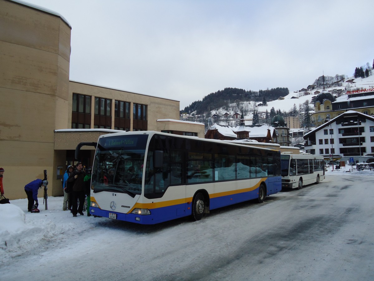 (131'762) - EAB Engelberg - OW 10'195 - Mercedes (ex TC La Chaux-de-Fonds Nr. 214) am 29. Dezember 2010 beim Bahnhof Engelberg