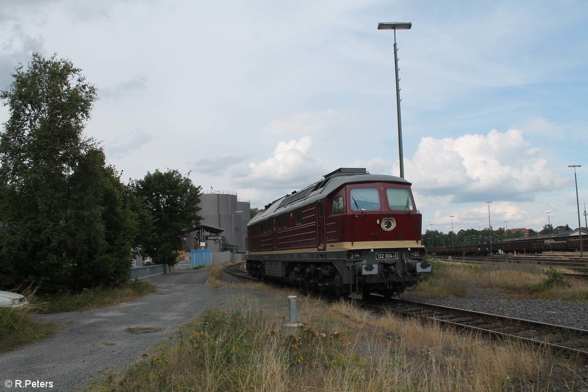 132 004 beim Tanklager in Marktredwitz. 08.08.19