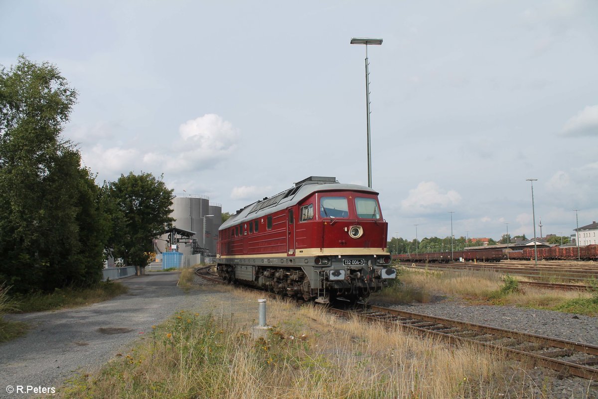 132 004 beim Tanklager in Marktredwitz. 08.08.19