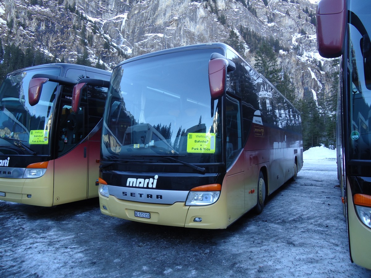 (132'064) - Marti, Kallnach - Nr. 10/BE 572'210 - Setra am 8. Januar 2011 in Adelboden, Unter dem Birg