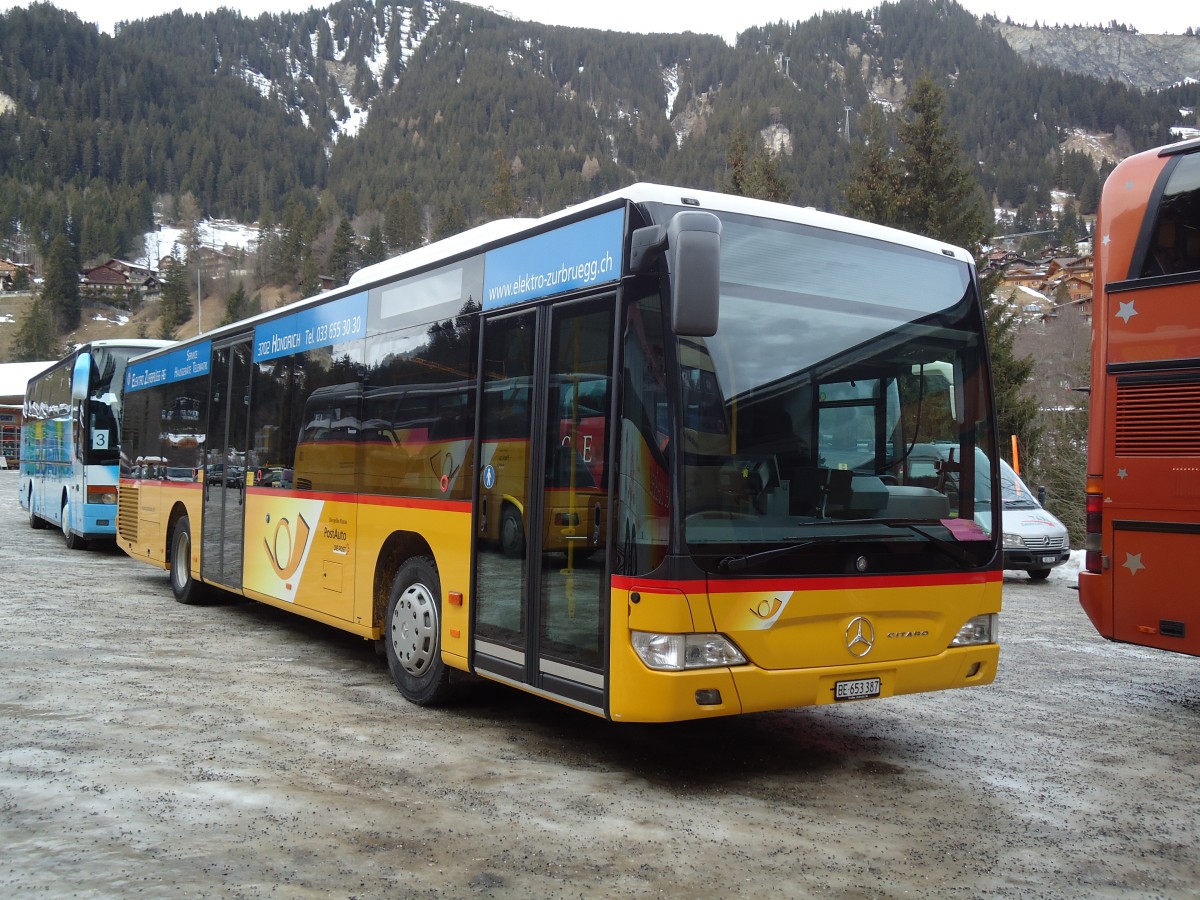 (132'232) - PostAuto Bern - BE 653'387 - Mercedes am 9. Januar 2011 in Adelboden, ASB