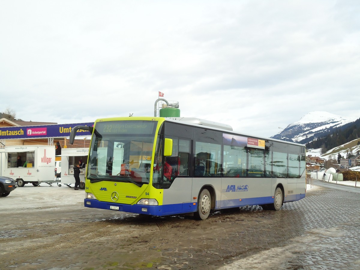 (132'248) - AFA Adelboden - Nr. 94/BE 26'974 - Mercedes am 9. Januar 2011 in Adelboden, Weltcup