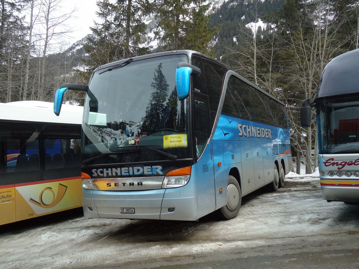 (132'262) - Schneider, Langendorf - SO 28'614 - Setra am 9. Januar 2011 in Adelboden, Unter dem Birg