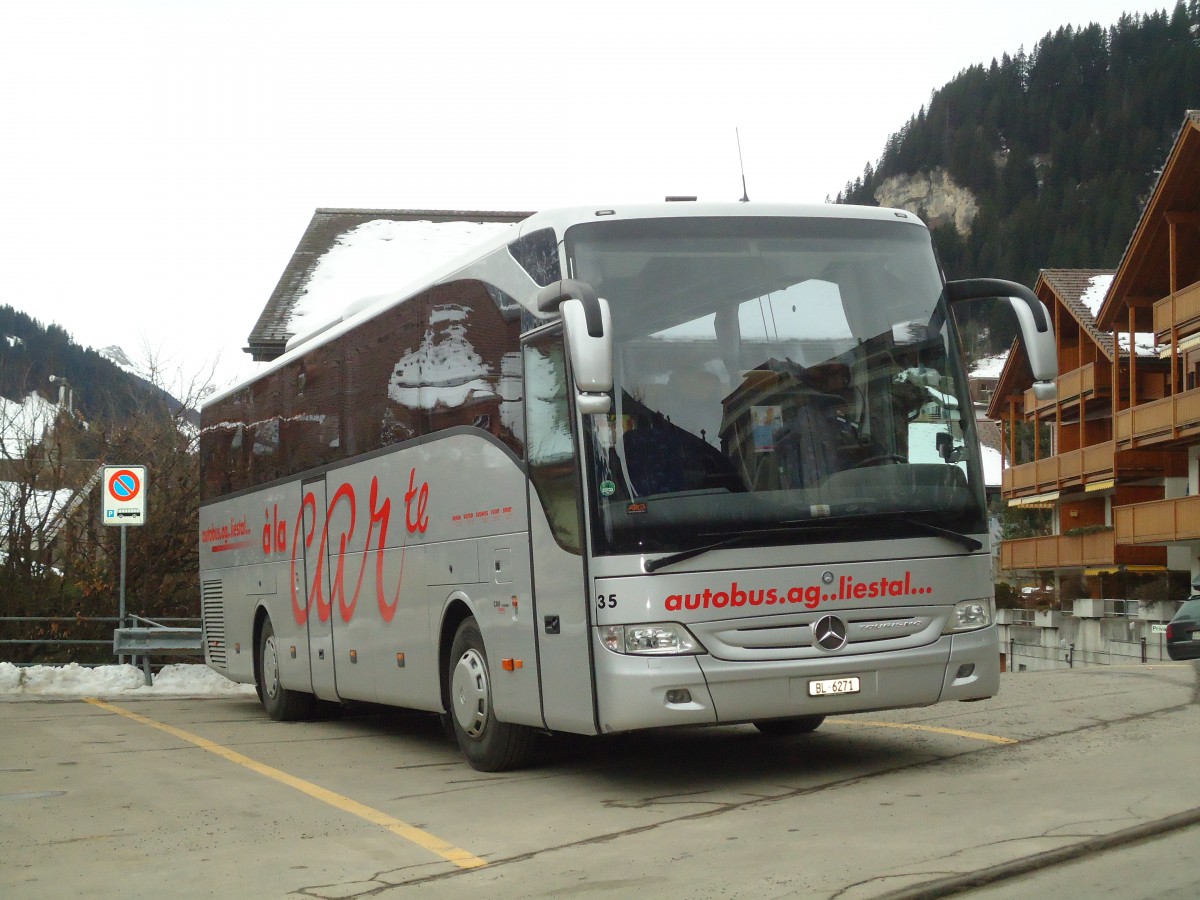 (132'274) - AAGL Liestal - Nr. 35/BL 6271 - Mercedes am 9. Januar 2011 in Adelboden, Landstrasse