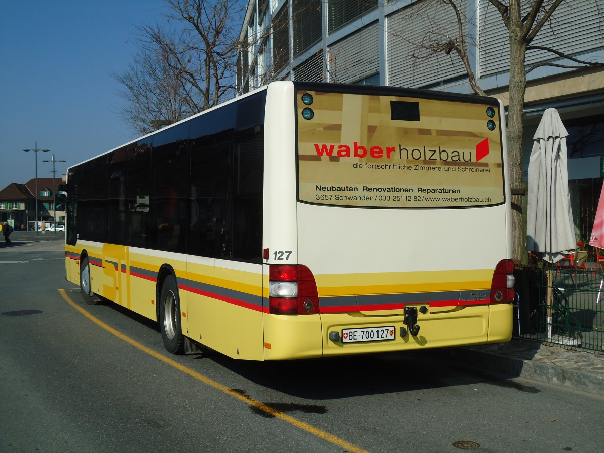 (132'763) - STI Thun - Nr. 127/BE 700'127 - MAN am 8. Mrz 2011 bei der Schifflndte Thun