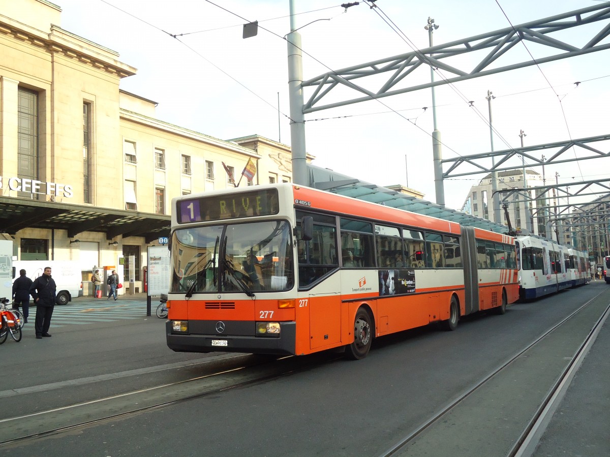 (132'797) - TPG Genve - Nr. 277/GE 96'192 - Mercedes am 10. Mrz 2011 beim Bahnhof Genve