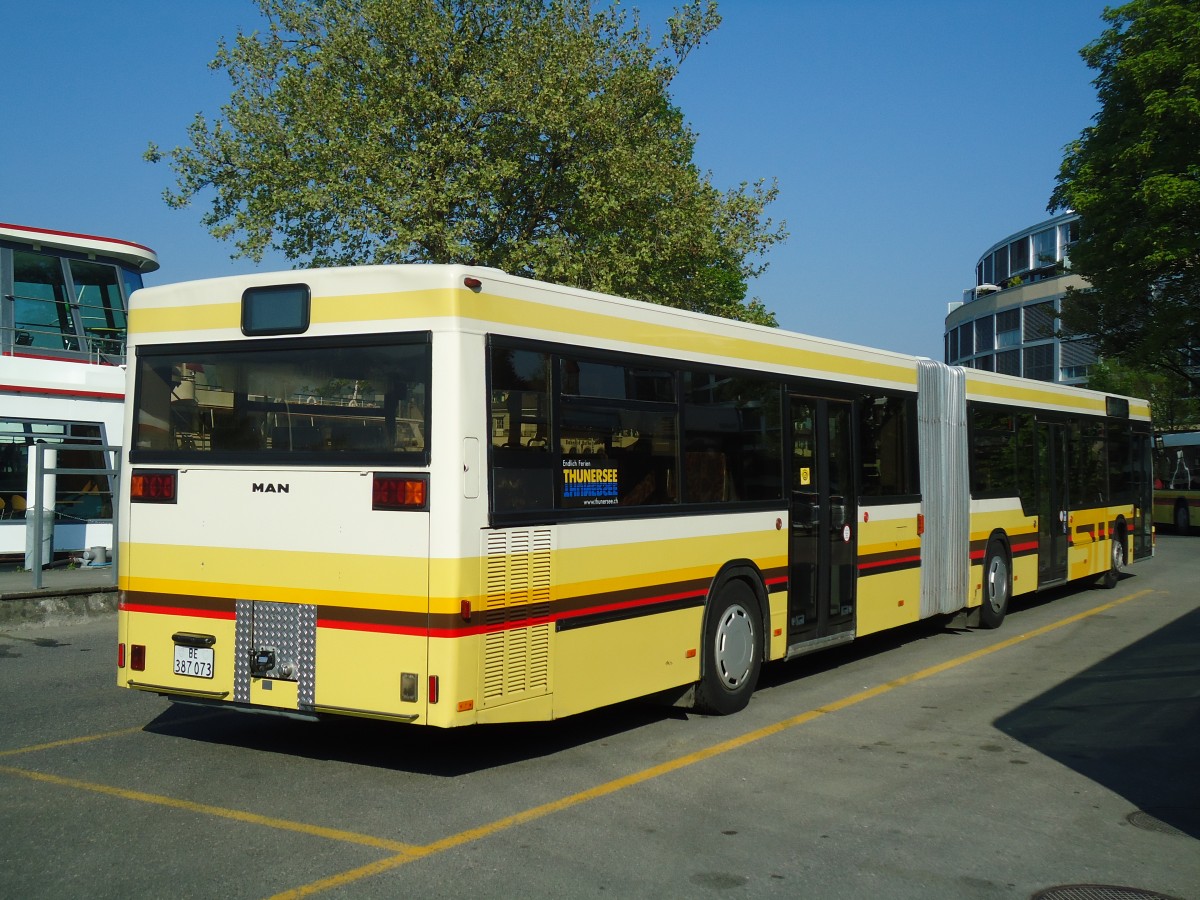 (133'411) - STI Thun - Nr. 73/BE 387'073 - MAN am 25. April 2011 bei der Schifflndte Thun