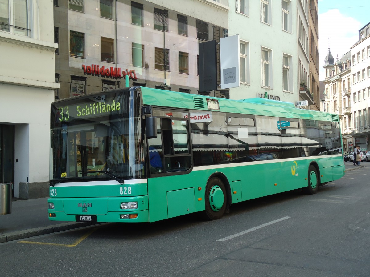 (133'699) - BVB Basel - Nr. 828/BS 2830 - MAN am 16. Mai 2011 in Basel, Schifflnde