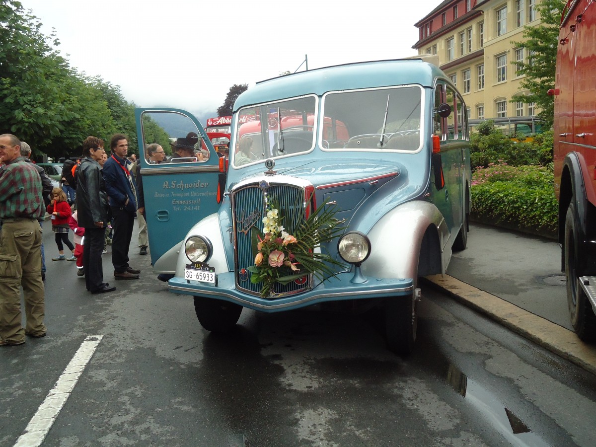 (134'018) - Schneider, Ermenswil - SG 65'933 - Saurer/Lauber am 11. Juni 2011 in Sarnen, OiO