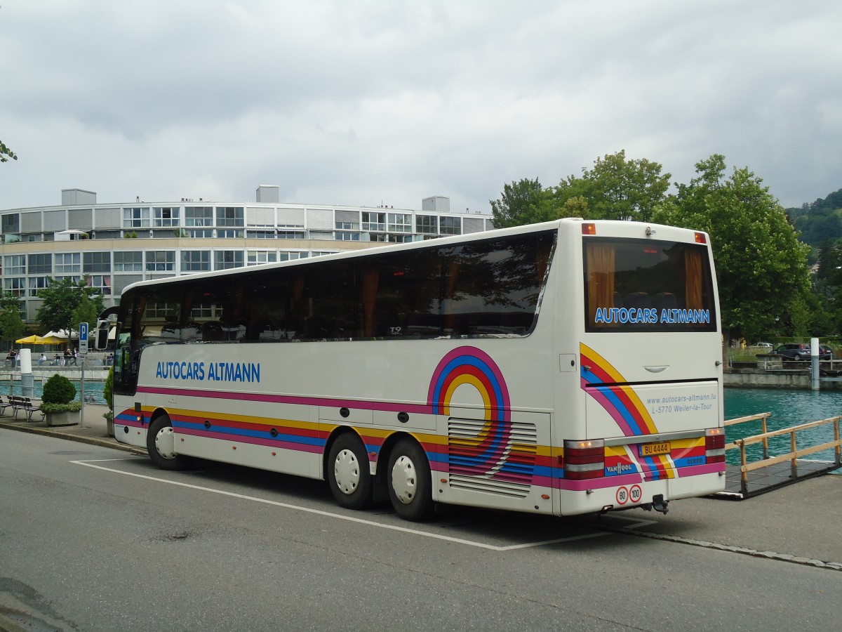 (134'586) - Aus Luxemburg: Altmann, Weiler-la-Tour - BU 4444 - Van Hool am 30. Juni 2011 bei der Schifflndte Thun