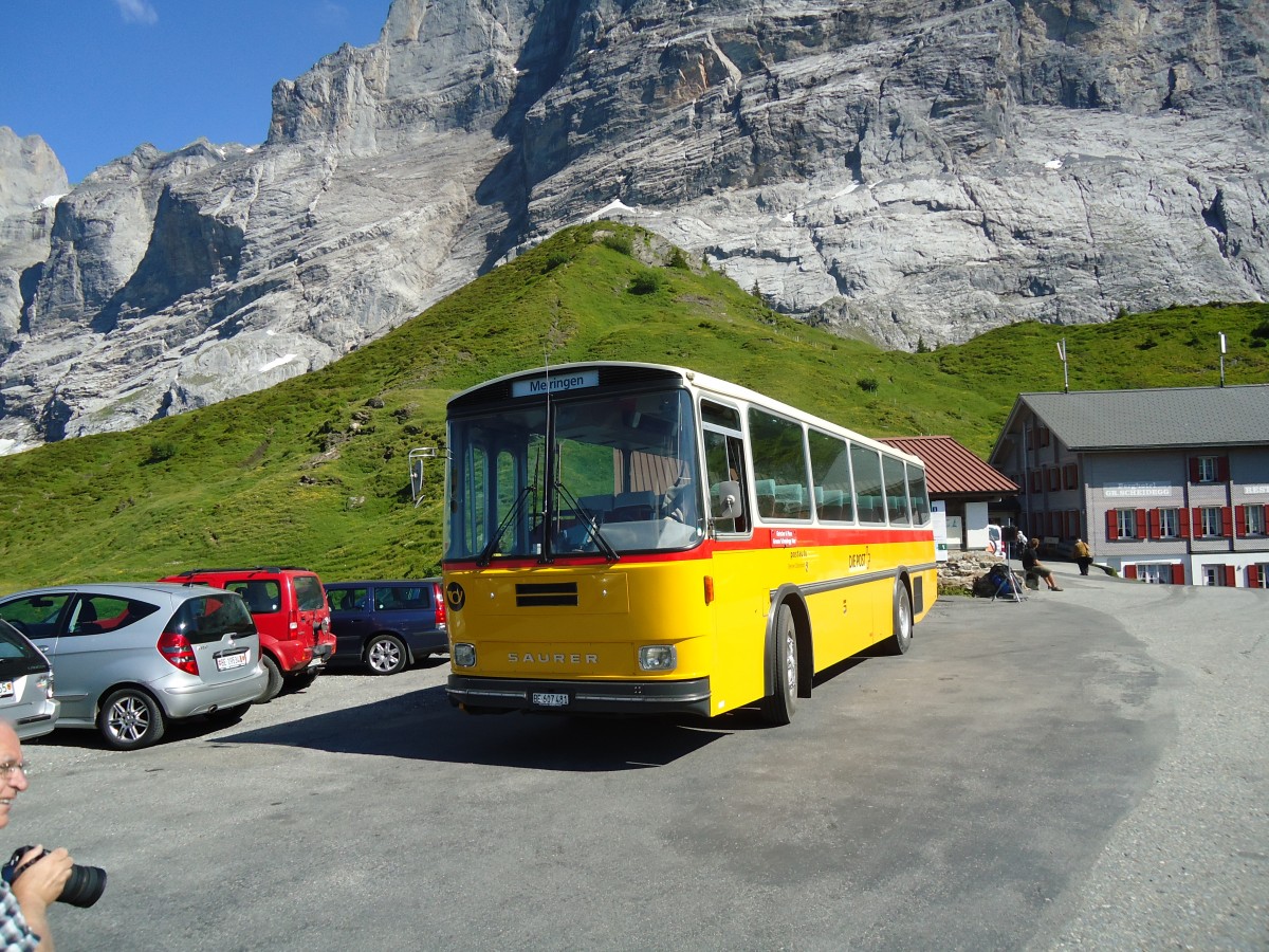 (134'795) - AVG Meiringen - Nr. 74/BE 607'481 - Saurer/R&J (ex P 24'357) am 3. Juli 2011 auf der Grossen Scheidegg