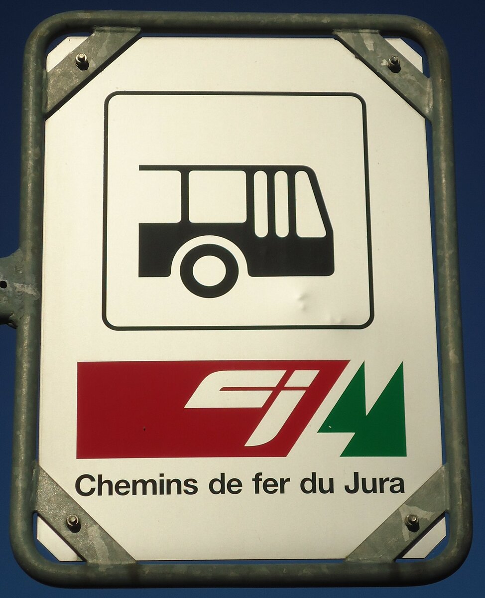 (134'953) - cj-Haltestellenschild am 11. Juli 2011 in St-Imier
