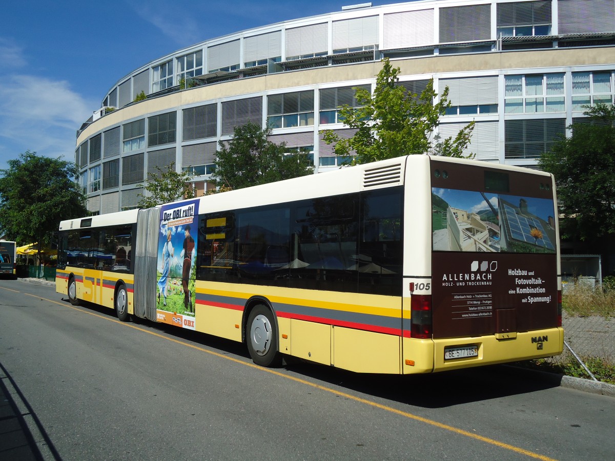 (135'785) - STI Thun - Nr. 105/BE 577'105 - MAN am 31. August 2011 bei der Schifflndte Thun