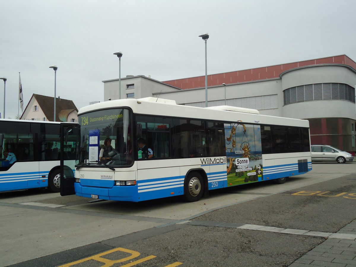 (135'906) - WilMobil, Wil - Nr. 250/SG 33'072 - Volvo/Hess (ex BOS Wil Nr. 21) am 14. September 2011 beim Bahnhof Wil