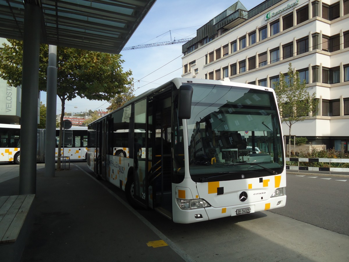 (136'193) - SB Schaffhausen - Nr. 29/SH 54'329 - Mercedes am 25. September 2011 beim Bahnhof Schaffhausen