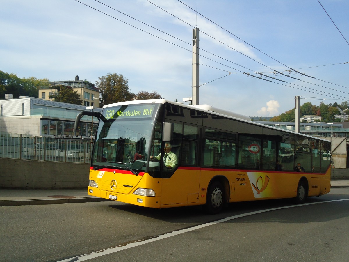 (136'200) - Rattin, Neuhausen - Nr. 53(12)/SH 412 - Mercedes (ex Nr. 28) am 25. September 2011 beim Bahnhof Schaffhausen