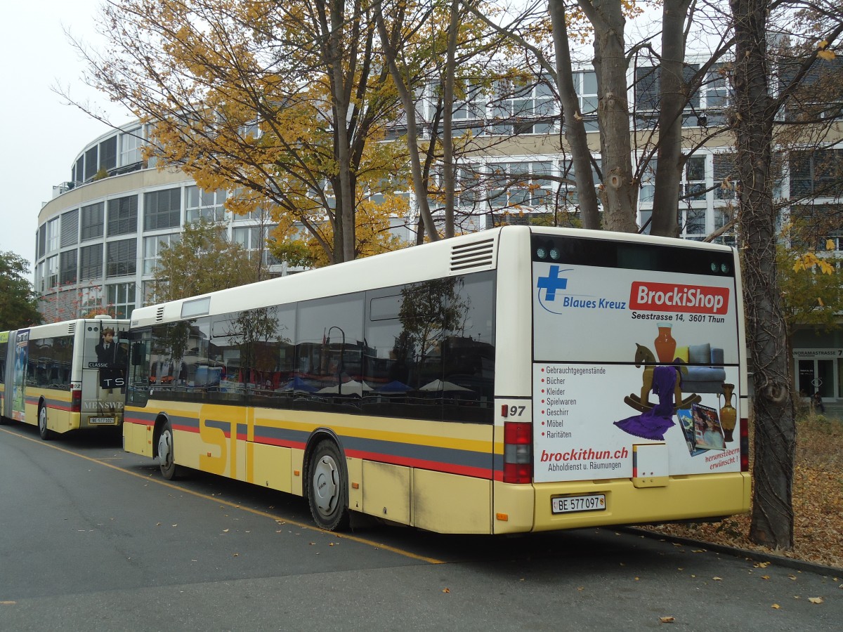 (136'725) - STI Thun - Nr. 97/BE 577'097 - MAN am 11. November 2011 bei der Schifflndte Thun