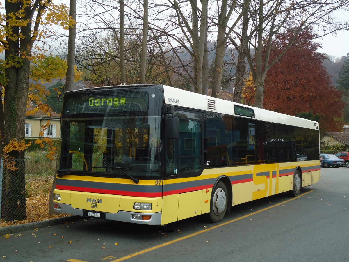 (136'726) - STI Thun - Nr. 97/BE 577'097 - MAN am 11. November 2011 bei der Schifflndte Thun