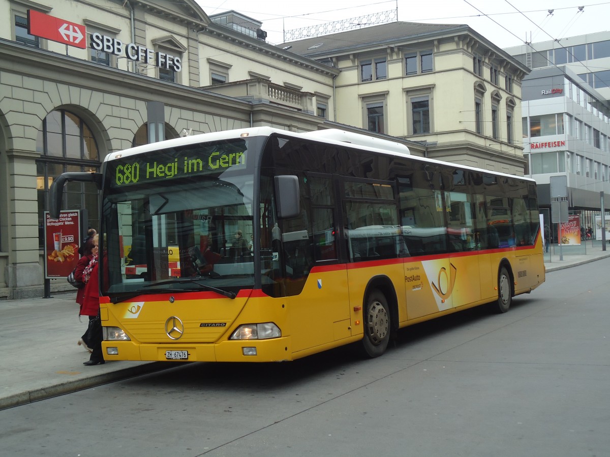 (136'949) - Steiger, Schlatt - Nr. 153/ZH 67'476 - Mercedes am 24. November 2011 beim Hauptbahnhof Winterthur