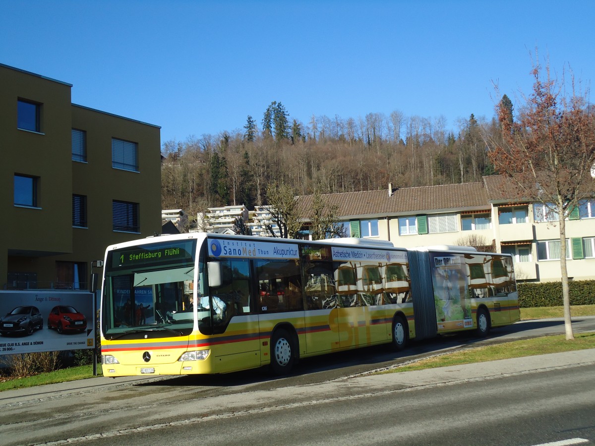 (137'300) - STI Thun - Nr. 136/BE 801'136 - Mercedes am 25. Dezember 2011 in Steffisburg, Flhli