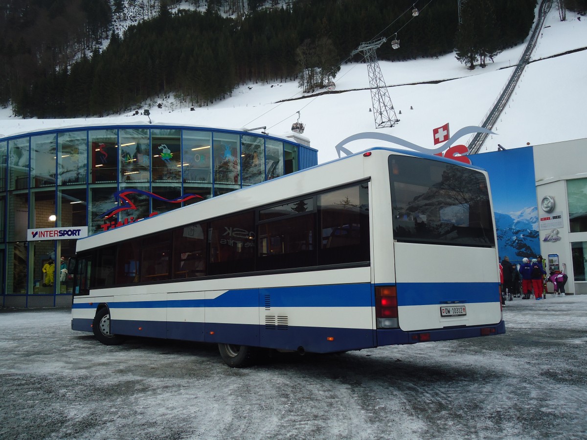 (137'327) - EAB Engelberg - Nr. 7/OW 10'312 - Mercedes/Hess (ex ZVB Zug Nr. 160; ex ZVB Zug Nr. 60; ex ZVB Zug Nr. 30; ex Auf der Maur, Steinen Nr. 217) am 2. Januar 2012 in Engelberg, Titlisbahnen