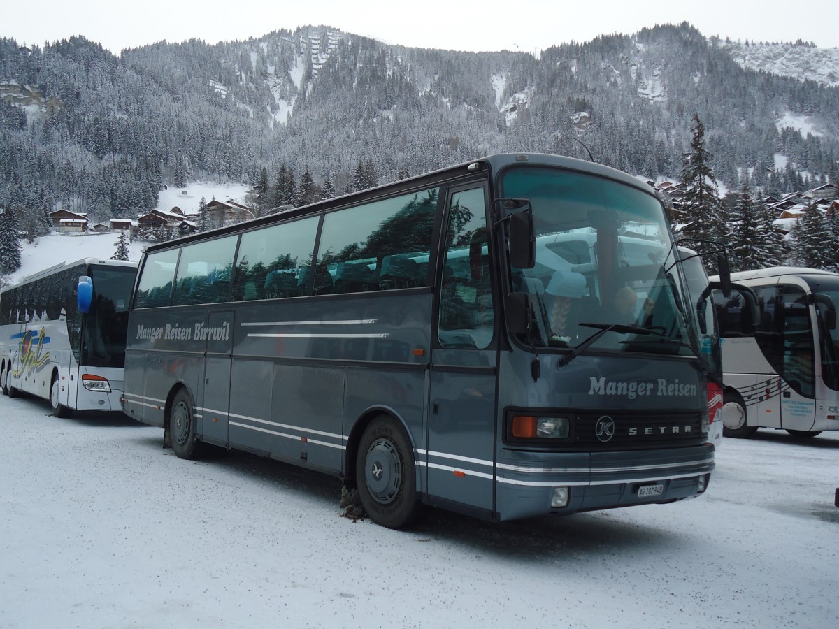 (137'427) - Manger, Birrwil - AG 102'948 - Setra am 7. Januar 2012 in Adelboden, ASB