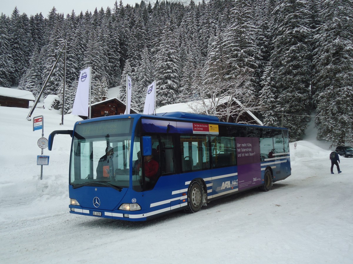 (137'431) - AFA Adelboden - Nr. 93/BE 26'705 - Mercedes (ex Nr. 5) am 7. Januar 2012 in Adelboden, Unter dem Birg