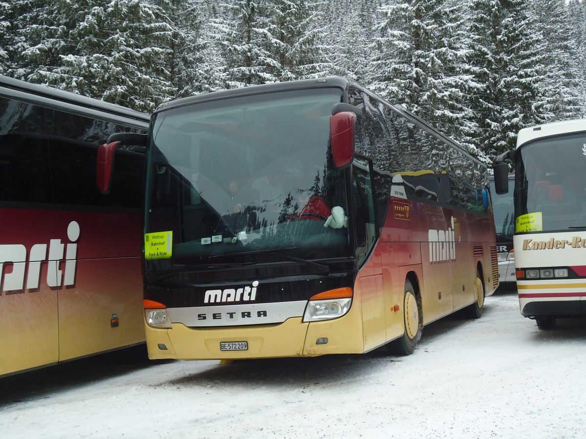 (137'450) - Marti, Kallnach - Nr. 9/BE 572'209 - Setra am 7. Januar 2012 in Adelboden, Unter dem Birg