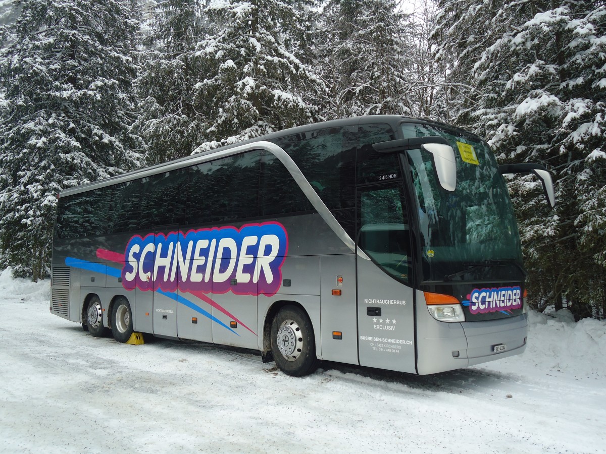 (137'487) - Schneider, Kirchberg - BE 4334 - Setra am 7. Januar 2012 in Adelboden, Unter dem Birg